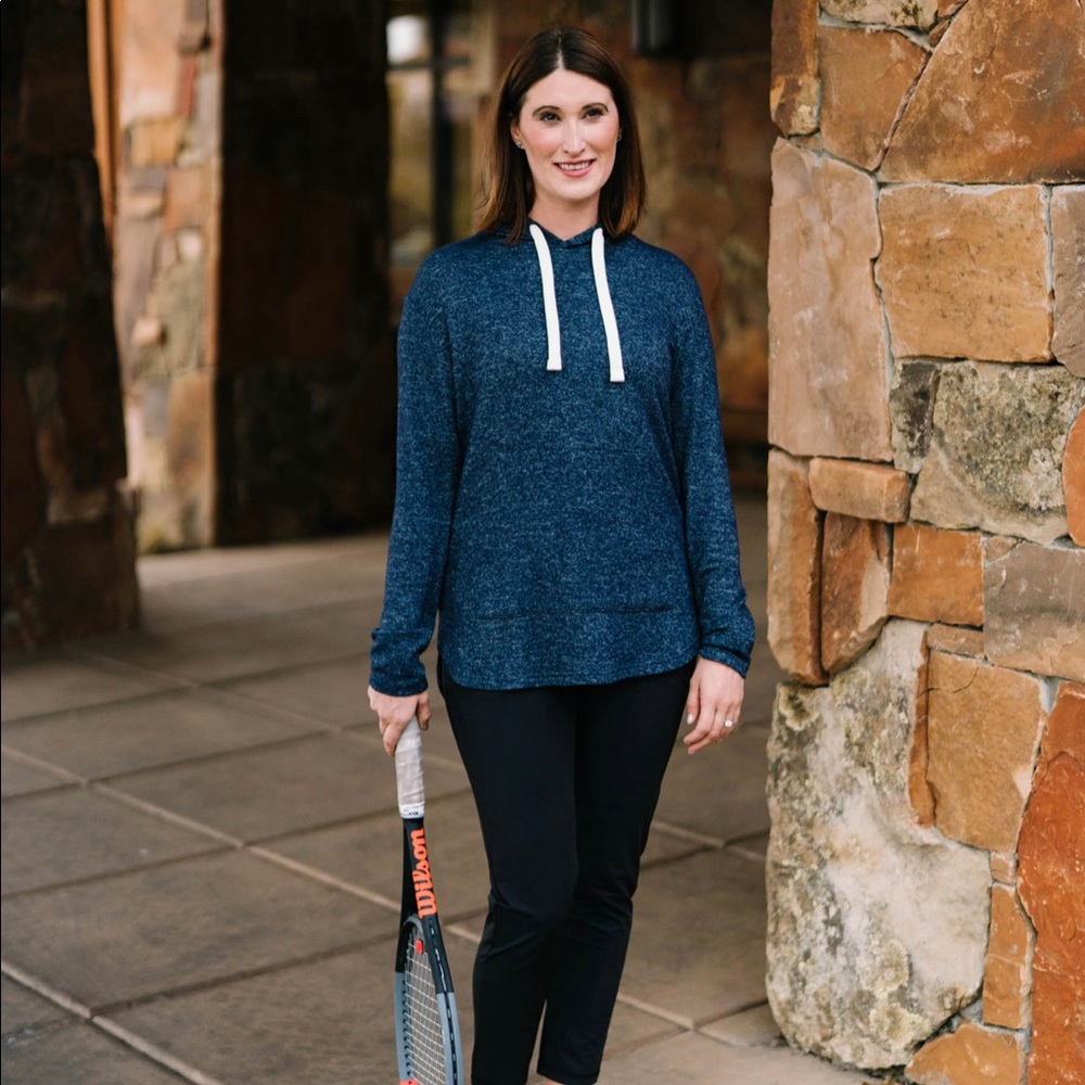 Zyia Navy Pocket Boyfriend Hoodie M